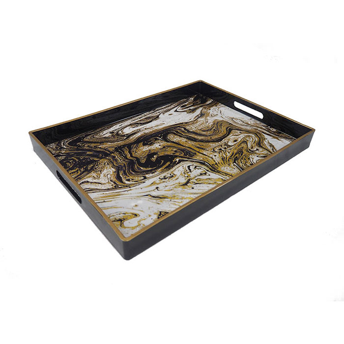 Plastic Serving Tray with Paper (39483515P)