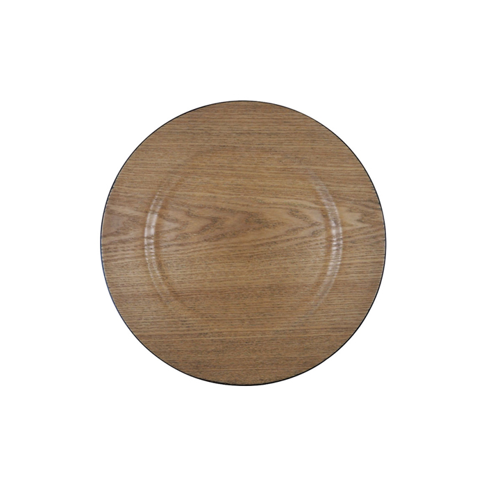 Wooden Veneer Plastic Charger Plates