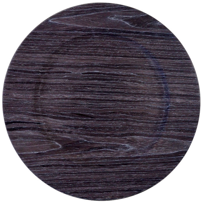 Wooden Veneer Plastic Charger Plates (373311VE)