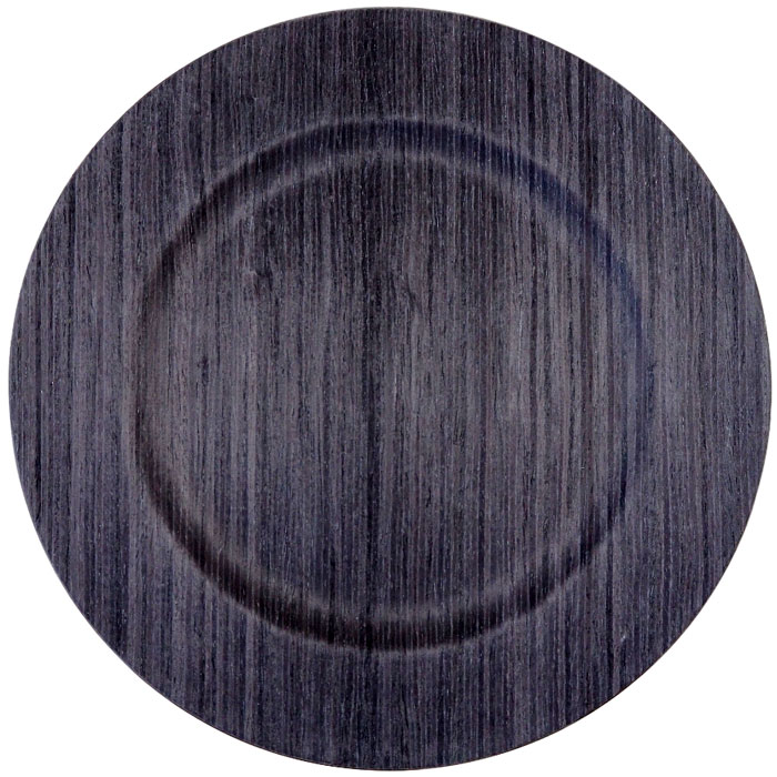 Wooden Veneer Plastic Charger Plates (37335VE)