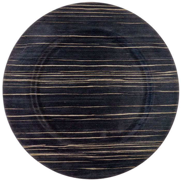 Wooden Veneer Plastic Charger Plates (37338VE)